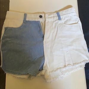Half split Washed shorts